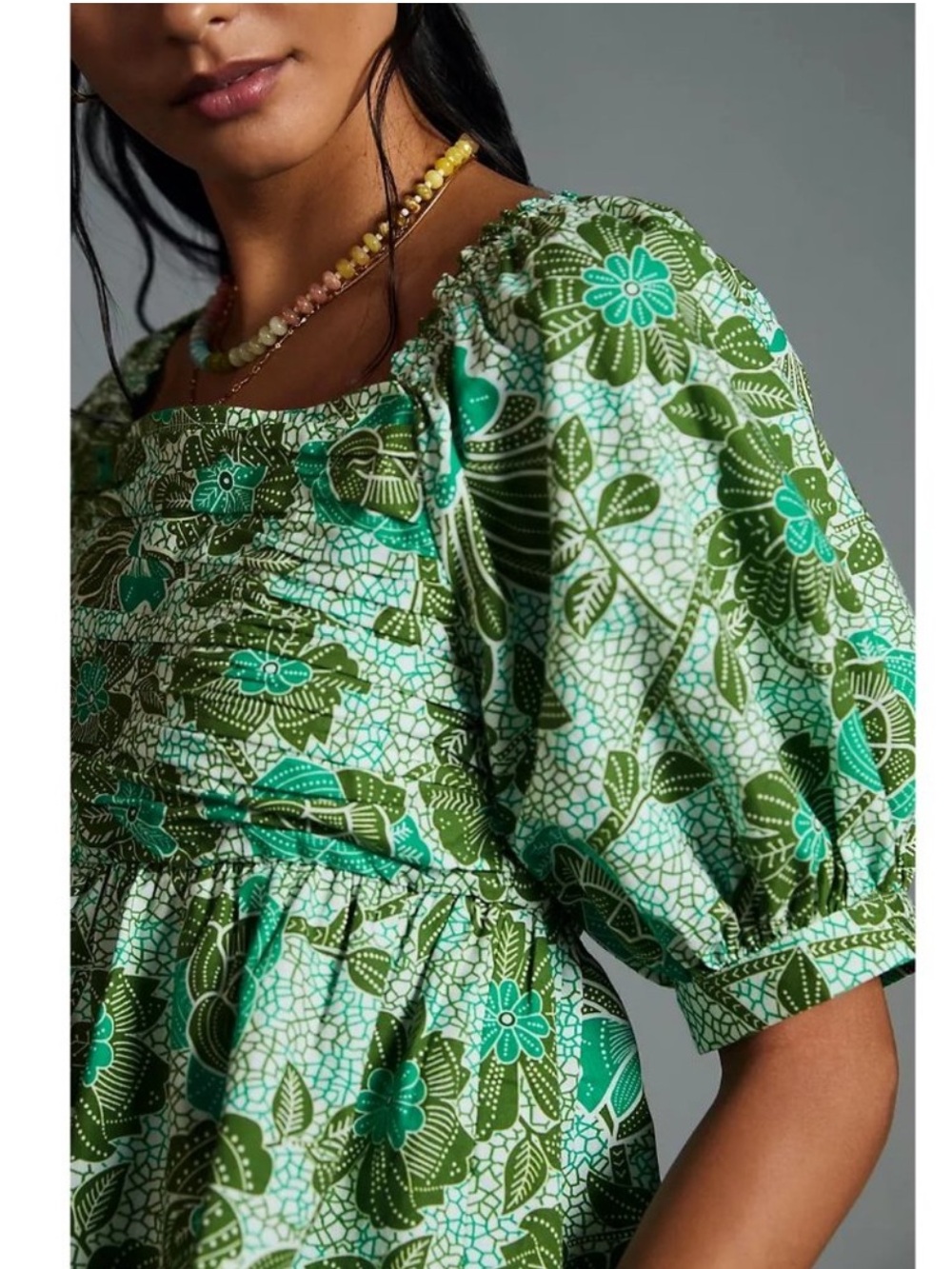ANTHROPOLOGIE Nikasha Babydoll cotton Poplin Blouse
